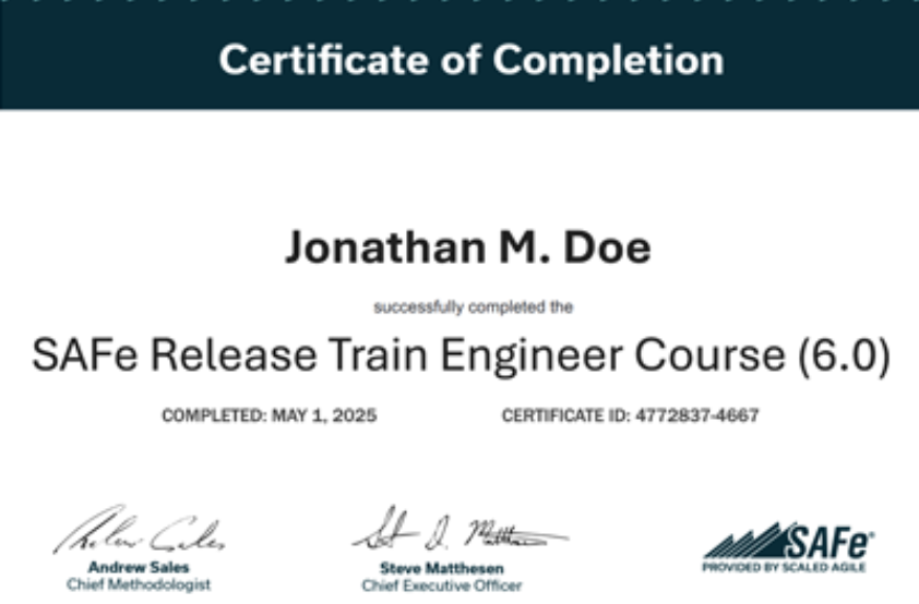 Earn Your SAFe® Release Train Engineer Certification
